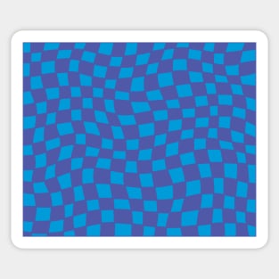 Neon Blue Purple Checker Sticker